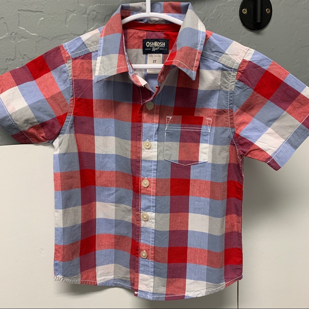 Osh Kosh plaid button up